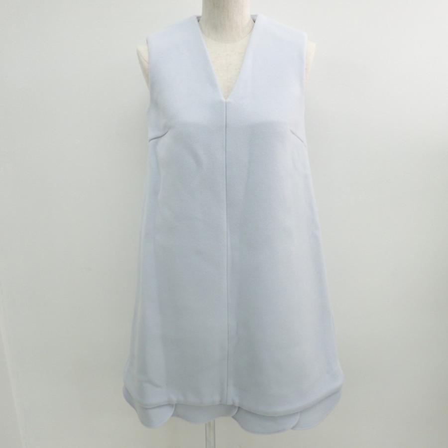 価格は安く ウール Ycd 417 349 Chanヨーコチャン Yoko 17aw 定価5万7000円 未使用 Vネック Sax 36 ペタルドレス ワンピース ノースリーブ ワンピース チュニック Digitale Az