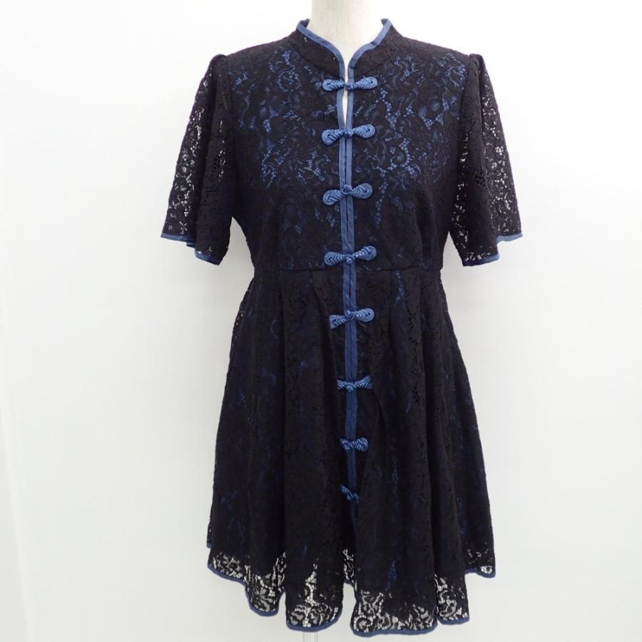 新品同様 18年製 Pameo Pose パメオポーズ マカオレースミニドレス ワンピース M ブラック ブルー レディース ブランドショップエコスタイル 通販 Yahoo ショッピング