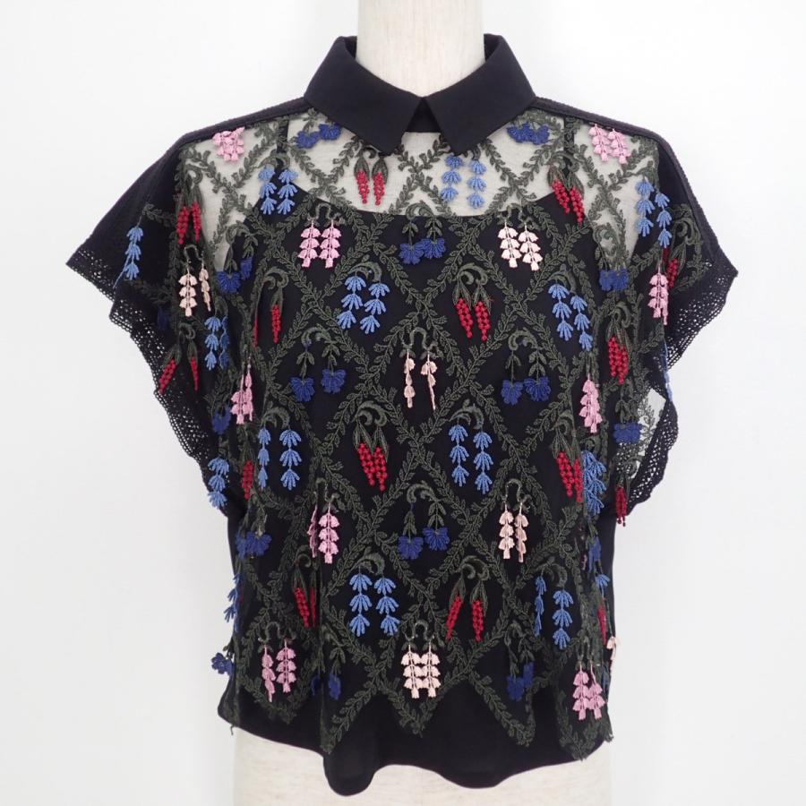 美品 18ss Lokitho ロキト インナー付き エンブロイダリーシースルートップス1 ブラック レディース ブランドショップエコスタイル 通販 Yahoo ショッピング