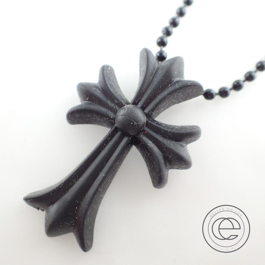 美品 Chrome Heartsクロムハーツ 青山店周年記念 Rubber Ch Crs Sml ラバー Chクロス スモール ネックレス ブラック ブランドショップエコスタイル 通販 Yahoo ショッピング