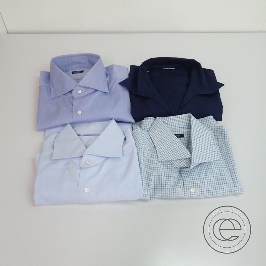 新品同様 Barba バルバ コットン ワイドカラー 長袖yシャツ3点 リネン スキッパーシャツ1点 計4点セット 43 17 メンズ ブランドショップエコスタイル 通販 Yahoo ショッピング