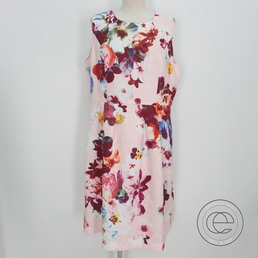 Rose Tiaraローズティアラ 709 パンジーローズプリントジャガードワンピース 42 ピンク系 レディース ブランドショップエコスタイル 通販 Yahoo ショッピング