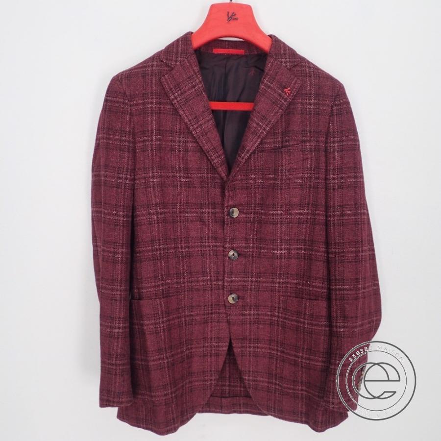 美品 国内正規 Isaia イザイア Sailor G31si シルク混ウール チェック柄 3bシングルテーラードジャケット 48 ワインレッド メンズ ブランドショップエコスタイル 通販 Yahoo ショッピング