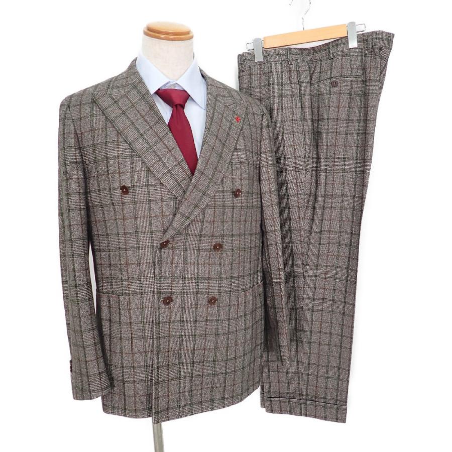 新品同様 国内正規 Isaia イザイア Cortinaコルティナ ウール チェック柄 6bダブル スーツ 54 8r グレー ブラウン ダークグリーン ブランドショップエコスタイル 通販 Yahoo ショッピング