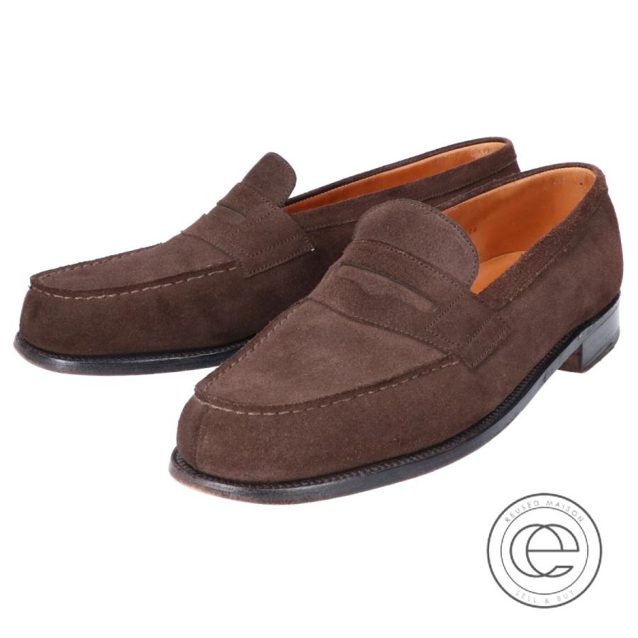 最安値で J M メンズ ダークブラウン 1 2b 7 シューズ コインローファー スエード ジェイエムウエストン Weston シューズ