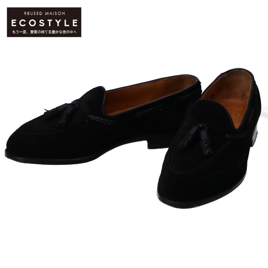 ブランド品専門の シューズ タッセルローファー スエード 184ラスト エドワードグリーン Green Edward 5 メンズ ブラック 1 2 シューズ Postetelecom Gouv Cg