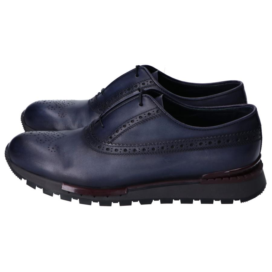 Berluti ベルルッティ　ファストトラック グレーズド スニーカー　ネイビー 美品/ Berluti ベルルッティ ファストトラック レザースニーカー