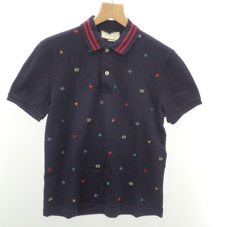 GUCCI（グッチ） 国内正規/ 574085 シンボル刺繍入り 半袖ポロシャツ