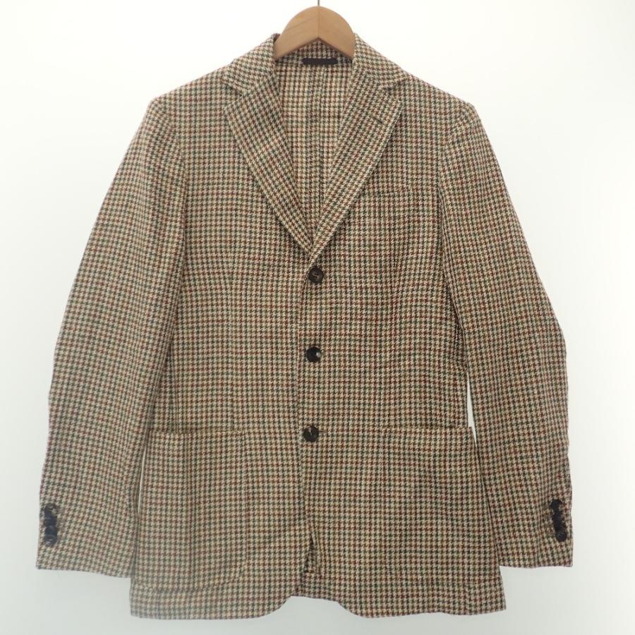 美品/国内正規 Sartorio サルトリオ ガンクラブチェック シルク/リネン