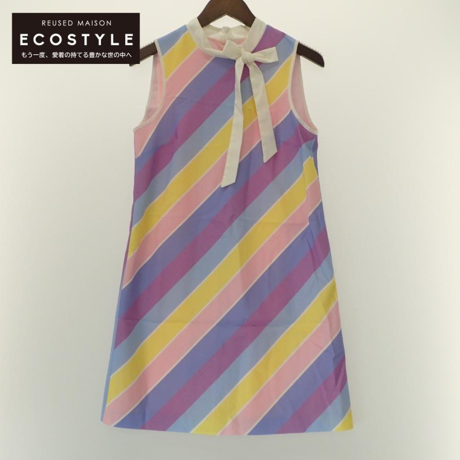 新品同様 Blugirl ブルーガール Ld リボンタイ ミニ ワンピース 38 マルチカラー レディース ブランドショップエコスタイル 通販 Yahoo ショッピング