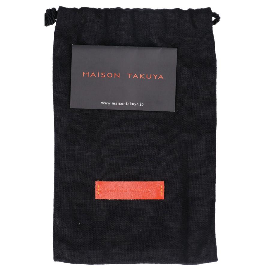 新品同様/ MAiSON TAKUYA メゾンタクヤ シボレザー 二つ折り札入れ 長