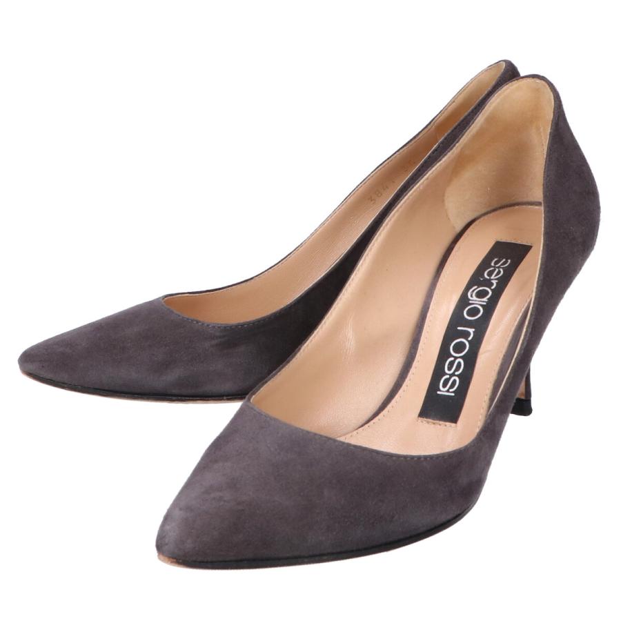美品 SERGIO ROSSI パンプス SR1 セルジオロッシ 35.5 Sergio rossi（セルジオロッシ） A43841 スエード ポインテッドトゥ