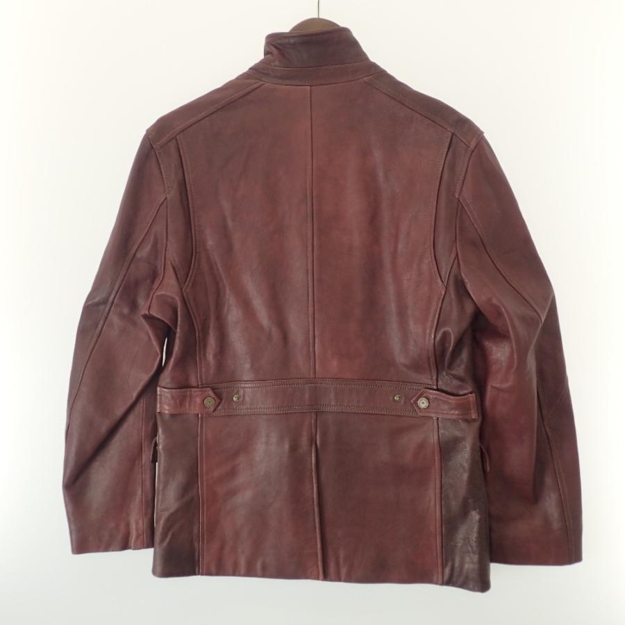 新品 未使用 ジョセフアブード 羊革 ラムレザー テーラードジャケット Mタグ付 美品/ JOSEPH ABBOUD ジョセフアブード ラムレザー フロントZIP