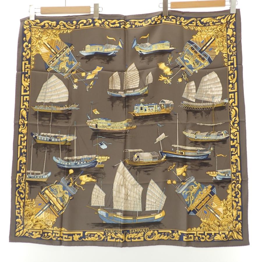 エルメス スカーフ カレ90 JUNQUES ET SAMPANS 船柄 取扱う販売店