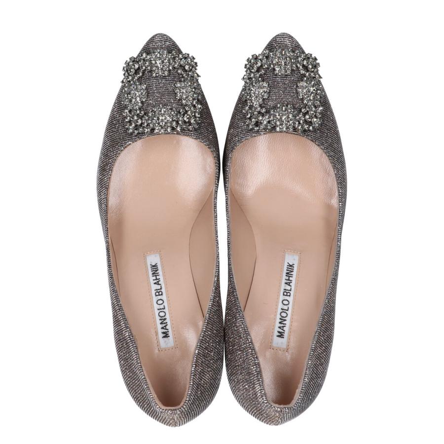 新品同様 MANOLO BLAHNIK マノロブラニク HANGISI ハンギシ グリッター 