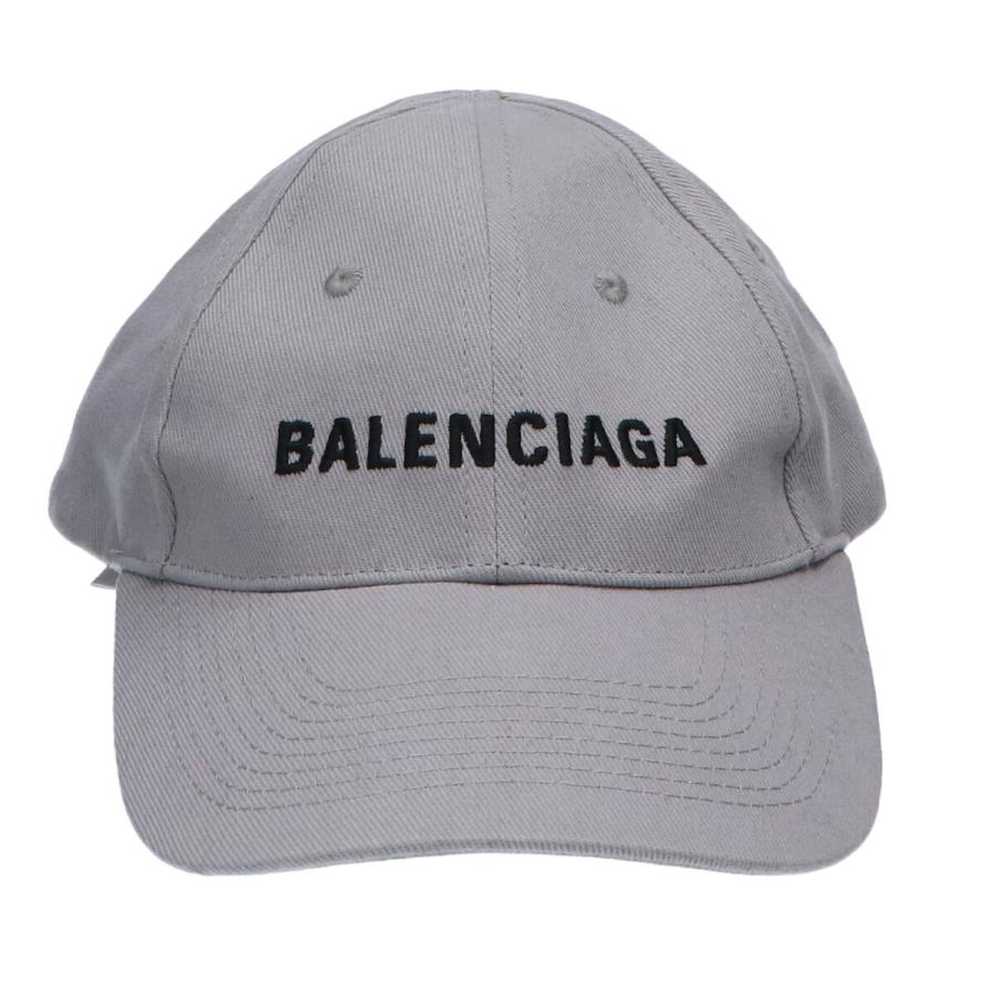 BALENCIAGA バレンシアガ ロゴ刺繍 キャップ 帽子 L 58cm グレー