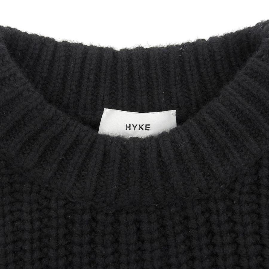 美品 HYKE ハイク リブ ベスト ウール ブラック レディース 1 21年 212