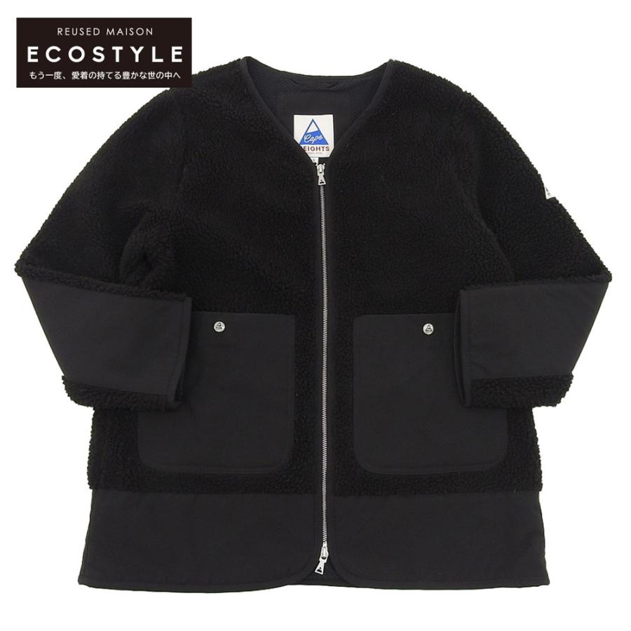 美品 Cape HEIGHTS ケープハイツ ノーカラー ロング フリース  