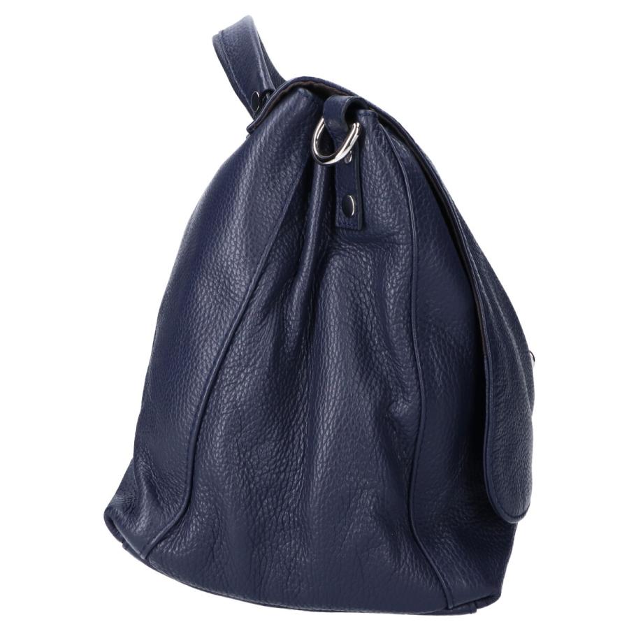 美品 ザラネート ポスティーナ L ネイビー 大容量 ショルダーバッグ ZANELLATO ザネラート POSTINA L ポスティーナL ターンロック