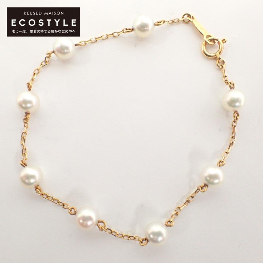 ミキモト　k18ブレスレット MIKIMOTO ミキモト ブレスレット 18金 K18イエローゴールド