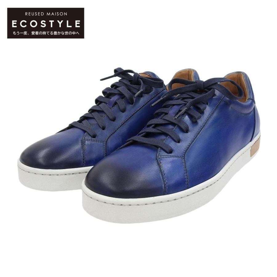 新品同様 MAGNANNI マグナーニ スニーカー レザー メンズ ブルー 42 