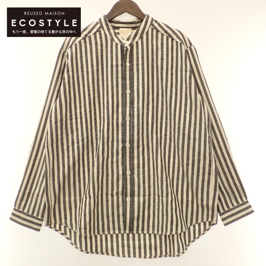 美品/ Marrakshi Lifeマラケシュ ライフ ストライプ バンドカラー 