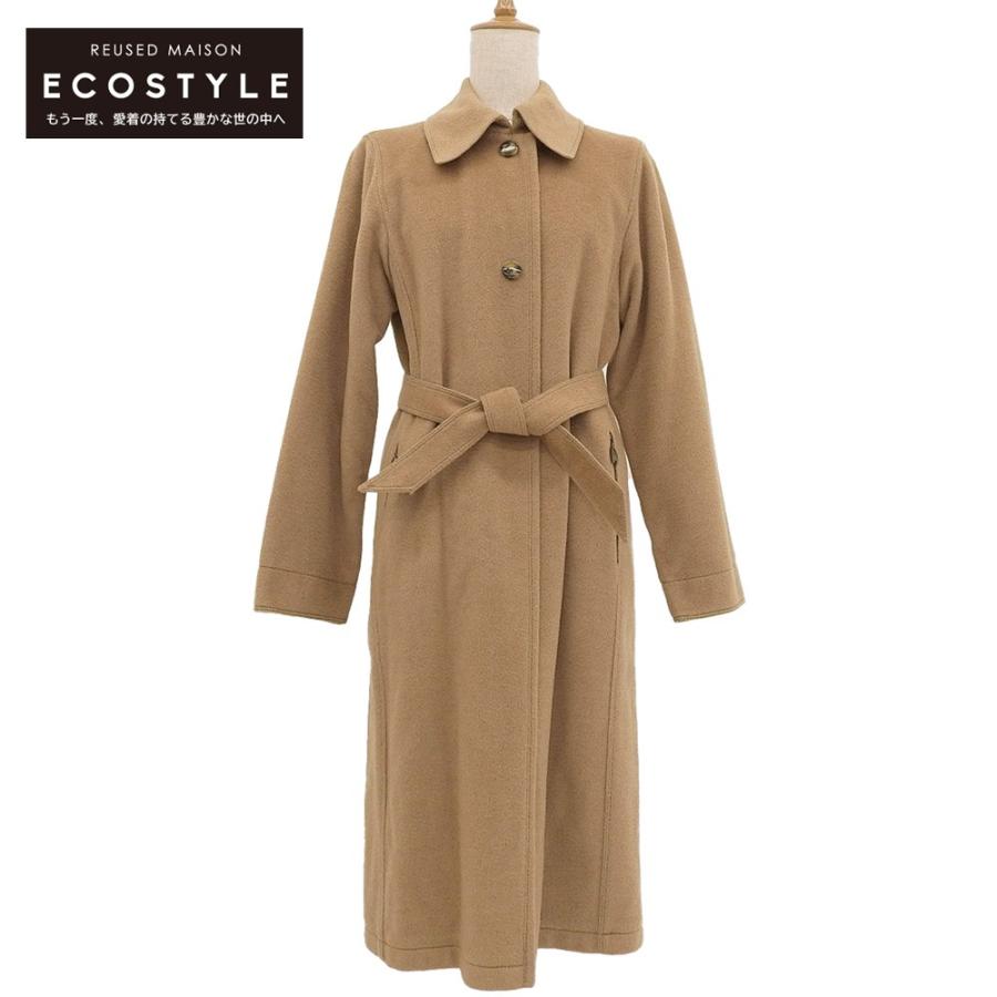 MaxMara マックスマーラベージュロングコートベルト付き38