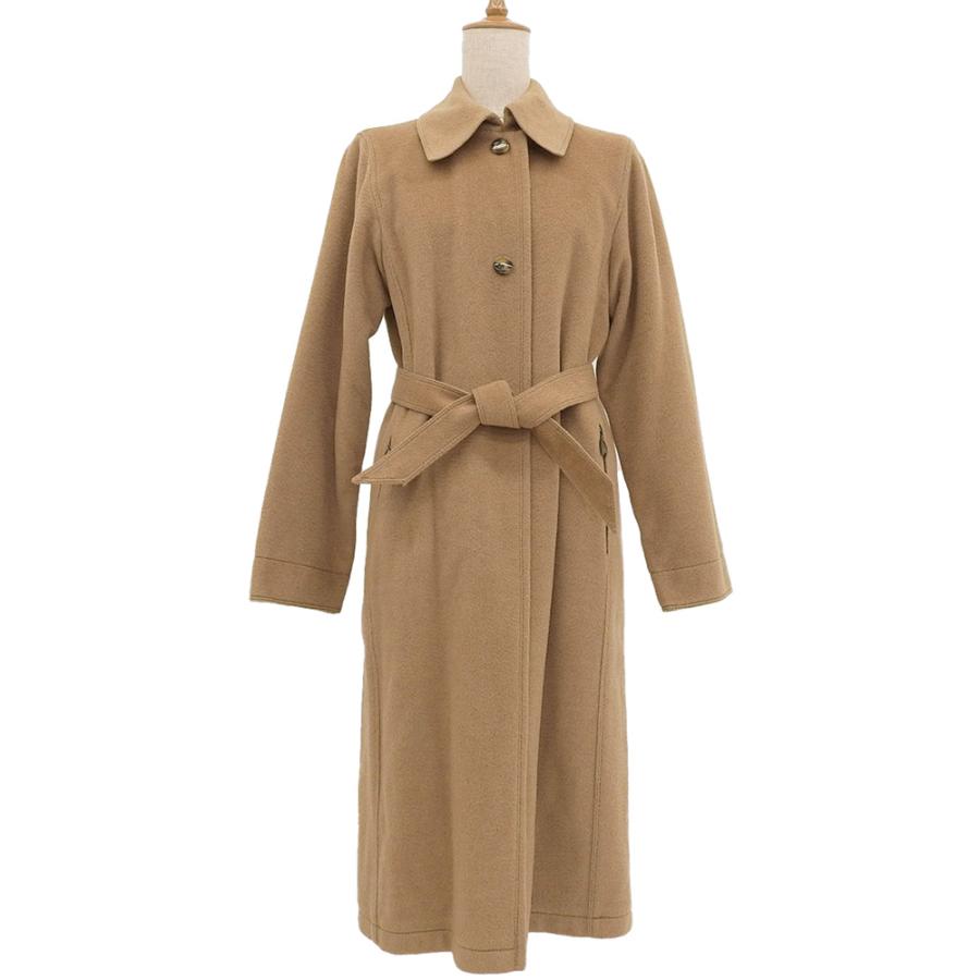 MaxMara マックスマーラ　ベージュ　ロングコート　ベルト付き　38 MaxMara ベルト付きロングコート ベージュ