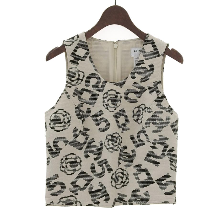 CHANEL カメリア柄 ノースリーブ CHANEL（シャネル） 国内正規/美品/ 06P P28638V18472 CCマーク