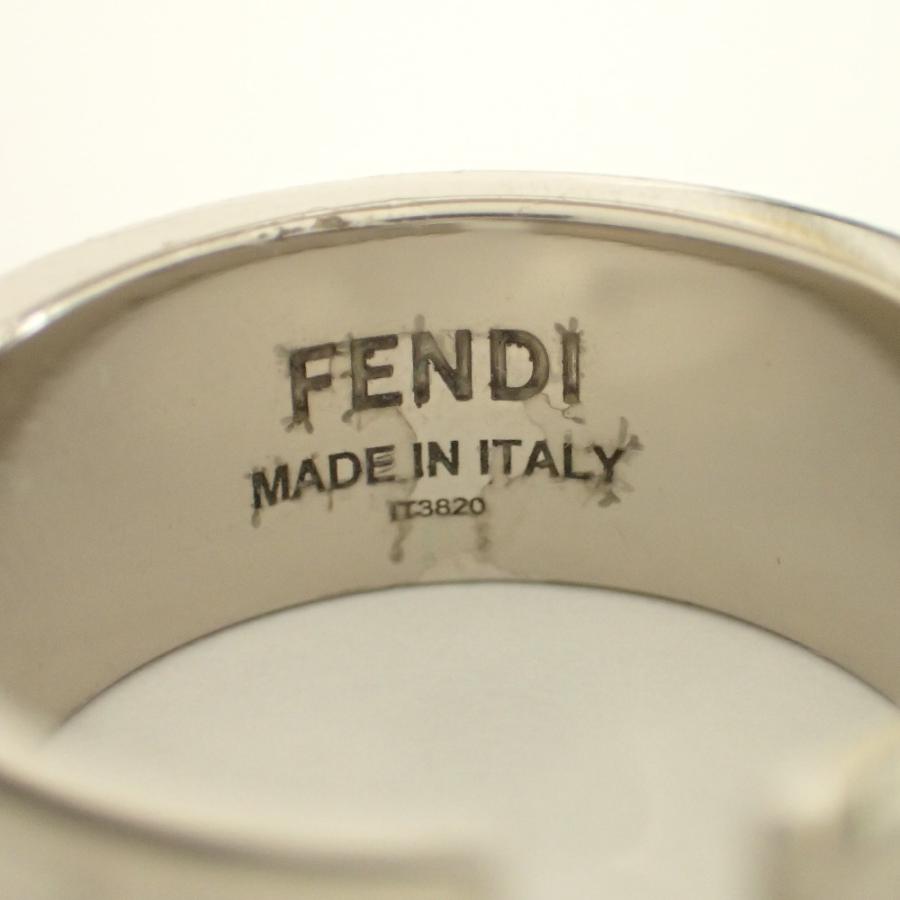 FENDI フェンディ 7AJ193B08F01LK Fロゴ リング・指輪 S ルテニウム