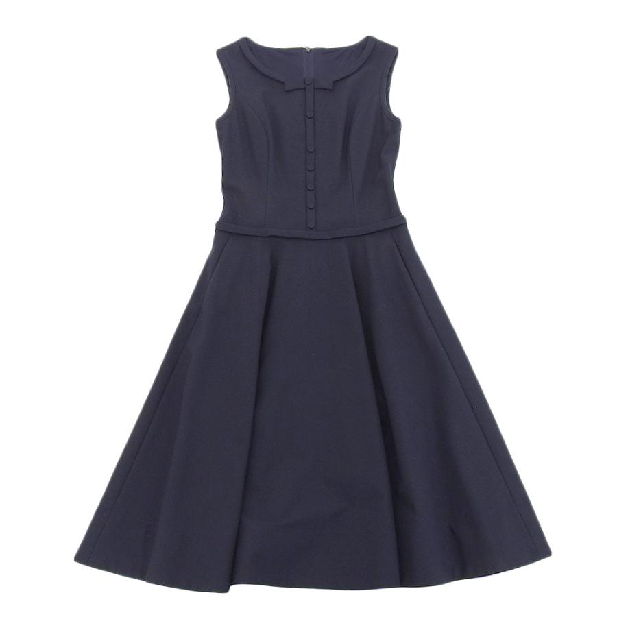 FOXEY NEW YORK ノースリーブワンピース 美品 FOXEY NEW YORK フォクシーニューヨーク タキシードフレア