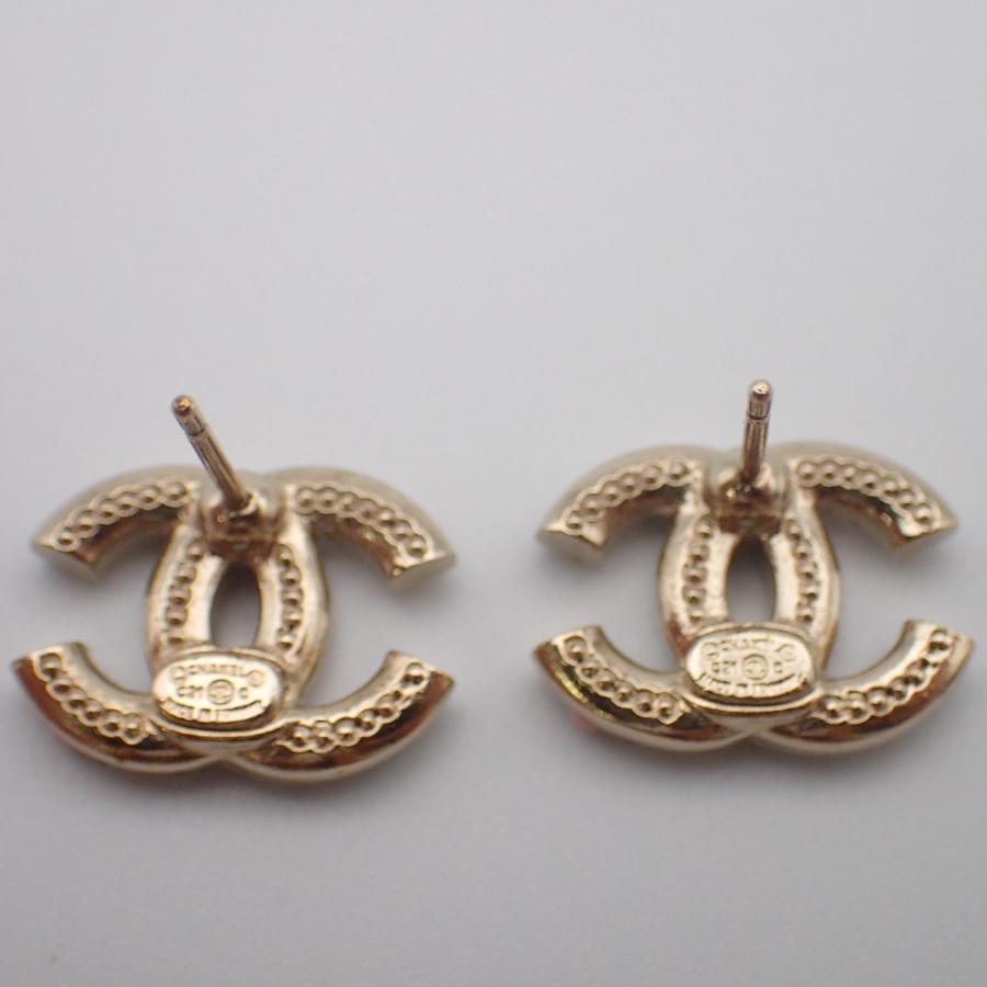 CHANEL 美品 シャネル C21C ラインストーン/マルチストーン装飾 CCココ