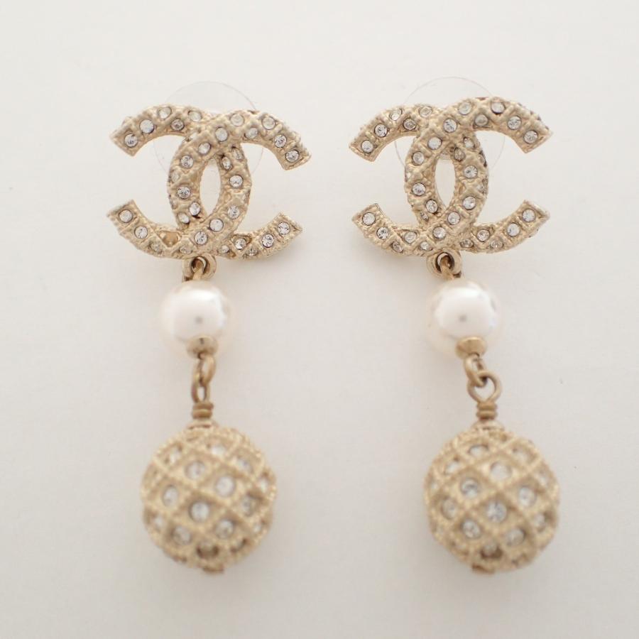 CHANEL（シャネル） A20K ラインストーン装飾 CCココマーク ドロップ