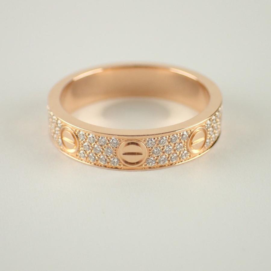 カルティエ　パヴェダイヤモンド　ミニラブリング　#49 Cartier（カルティエ） 新品磨き K18 パヴェダイヤ MINI LOVE RING
