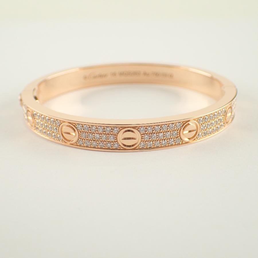 Cartier（カルティエ） 新品磨き/ K18PG パヴェダイヤ ラブブレス