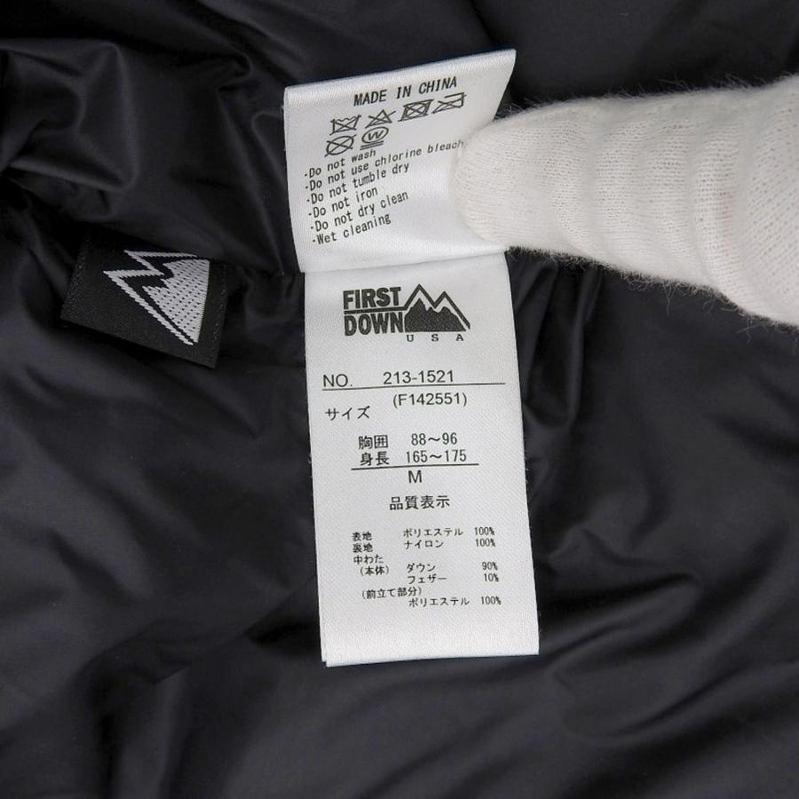 FIRST DOWN ファーストダウン ダウンジャケット レディース ブラック M