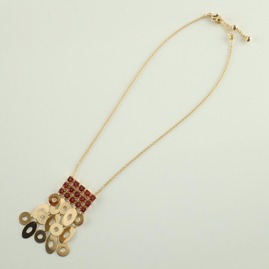 BVLGARI ブルガリ K18YG ガーネット ルチア ネックレス イエロー 