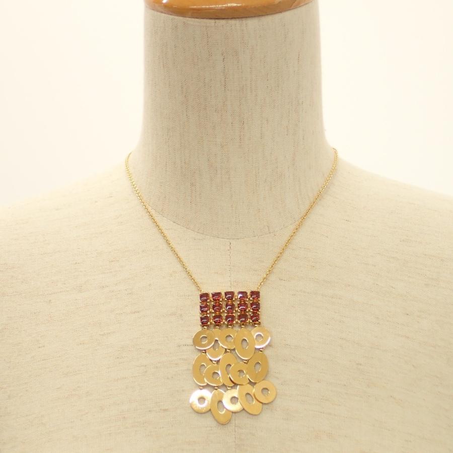 BVLGARI ブルガリ K18YG ガーネット ルチア ネックレス イエロー 