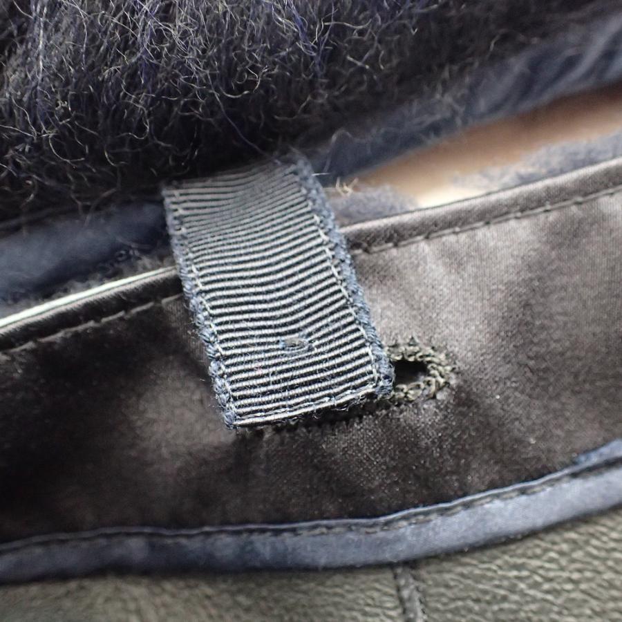 ドゥロワー ファーポケット ブラック　ムートン　38 ショート丈　切り替え DRAWER（ドゥロワー） 美品/ 6523-299-0092 ファーカラー付 ムートン