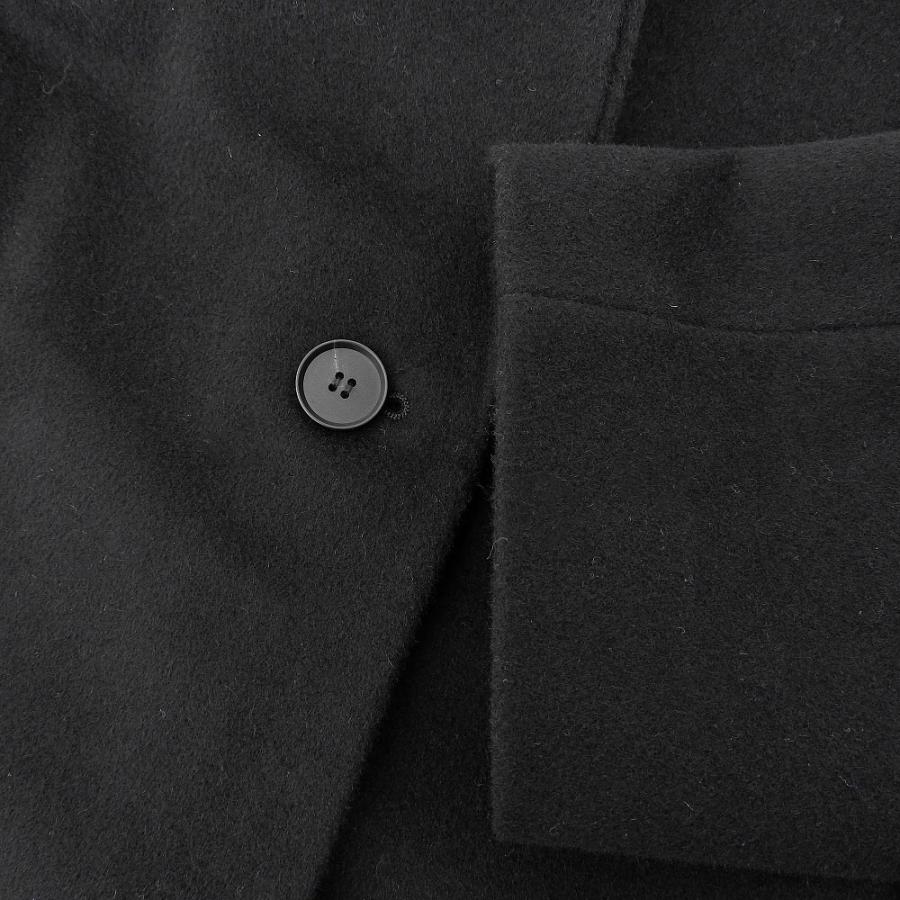 美品 ICB アイシービー ウール チェスター コート レディースブラック