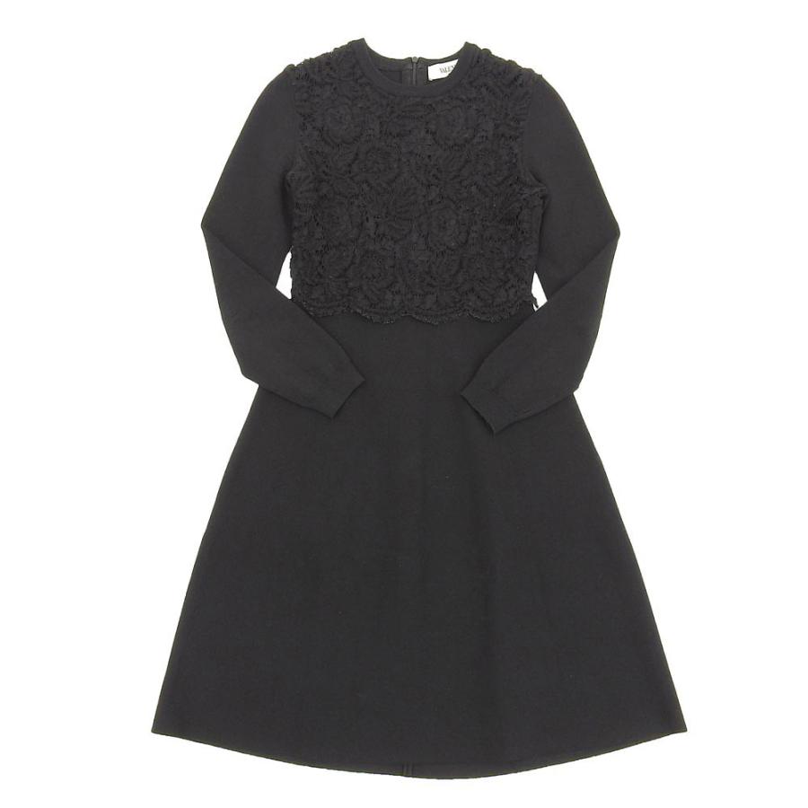 VALENTINO ブラックドレス レース袖 VALENTINO ブラックドレス レース袖