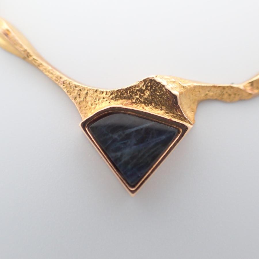 美品/ LAPPONIA ラポーニア 585YG カラーストーンロゴモチーフ