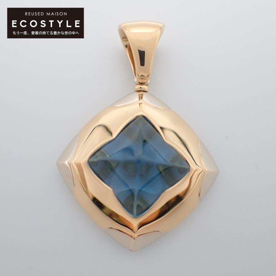 ブルガリ BVLGARI ネックレス ピラミデ ブルートパーズ イエロー