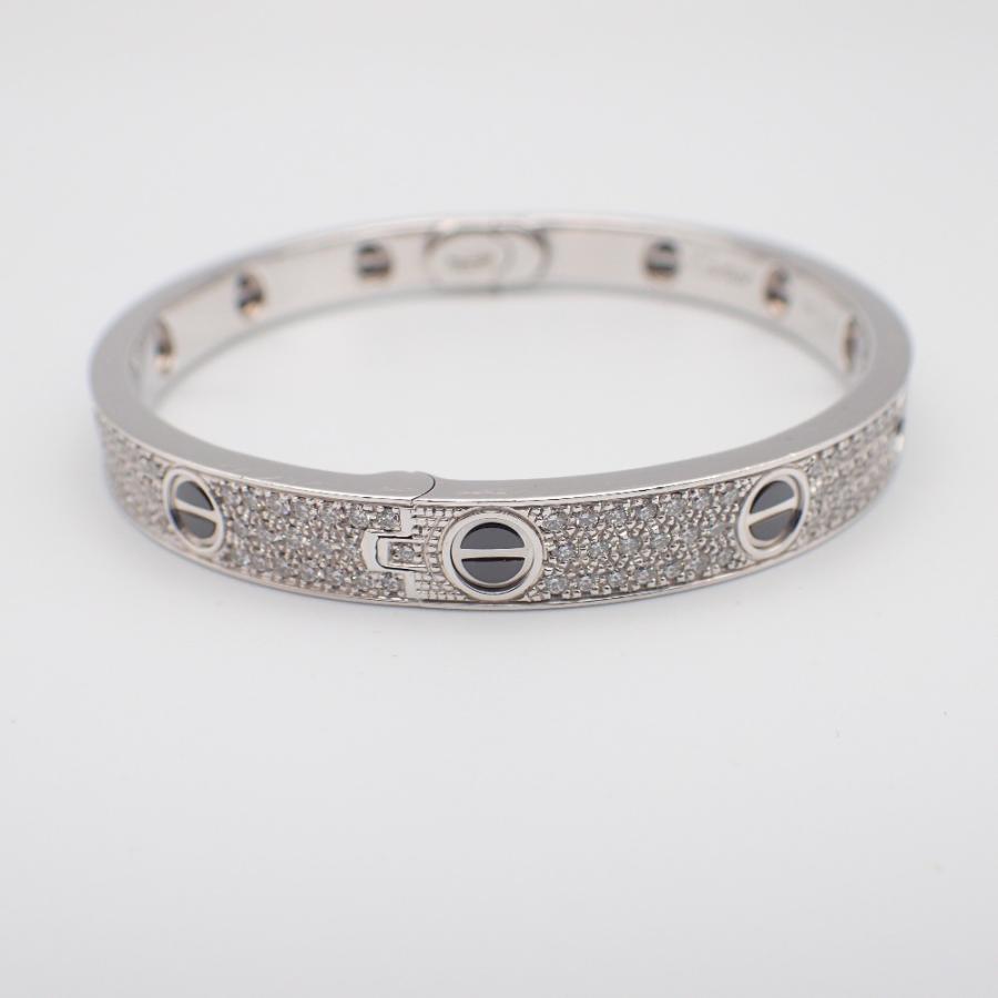 Cartier（カルティエ） K18WG LOVE BRACELET, DIAMOND-PAVED, CERAMIC