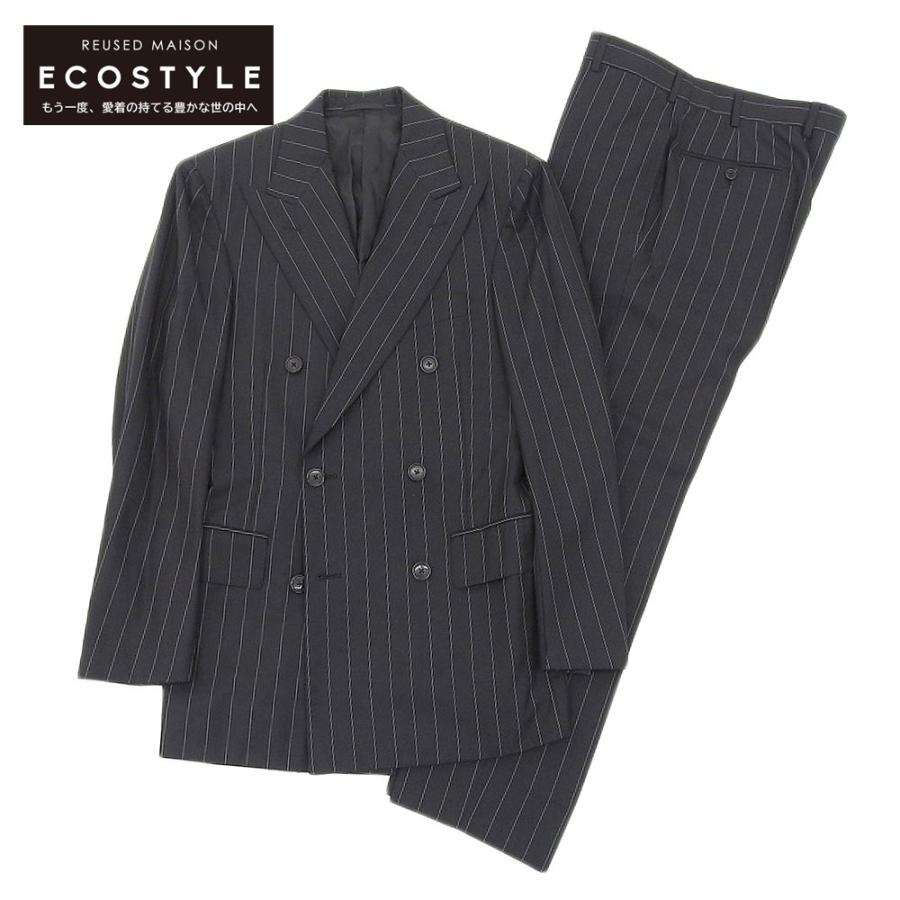 美品 Bel vest ベルベスト ピンストライプ ダブルスーツ 