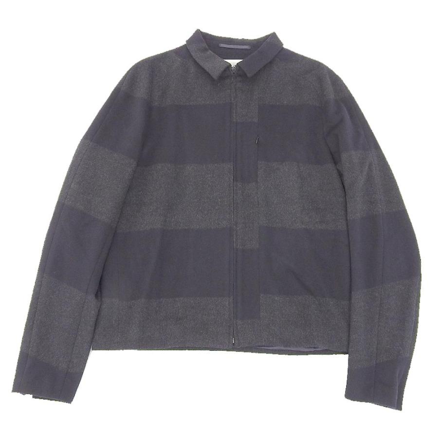 Color（カラー） 新品同様 kolor ウール カシミヤ混 ボーダー ブルゾン 