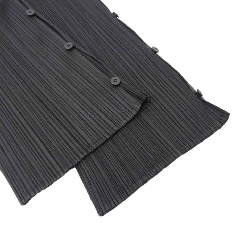 PLEATS PLEASE プリーツプリーズ ワイドパンツ 黒 ポケット ボタン