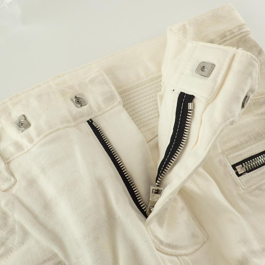 BALMAIN 美品/ バルマン S6HT572D423 USED加工 バイカー ストレッチ 