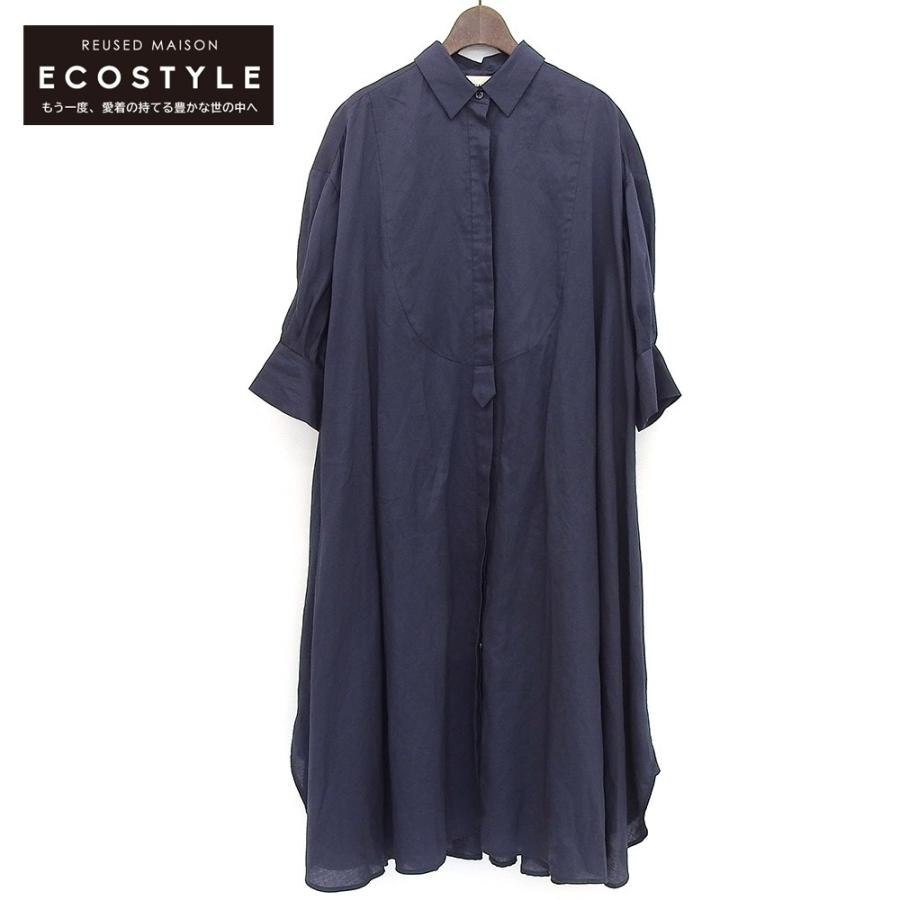 CYCLAS シクラス リネン混 シャツワンピース レディース ネイビー 36 1  