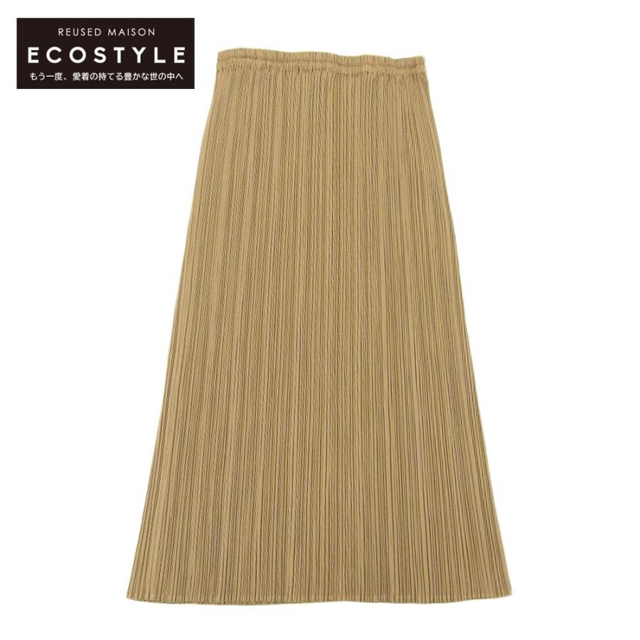 PLEATS PLEASE スカート　4 ブラウン系 PLEATS PLEASE ISSEY MIYAKE（ロングスカート ・ ブラウン/茶色